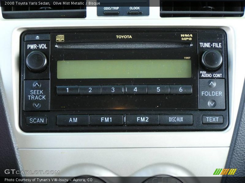 Olive Mist Metallic / Bisque 2008 Toyota Yaris Sedan