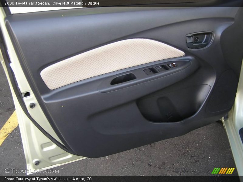 Olive Mist Metallic / Bisque 2008 Toyota Yaris Sedan