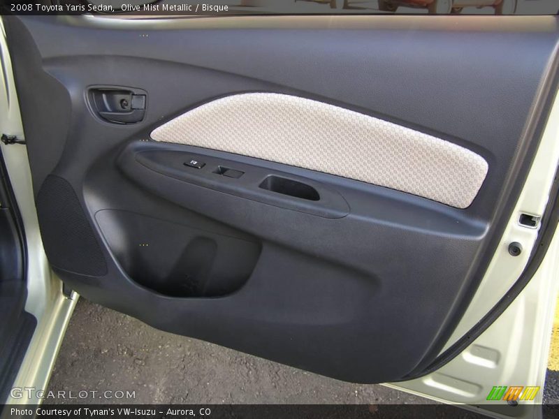 Olive Mist Metallic / Bisque 2008 Toyota Yaris Sedan
