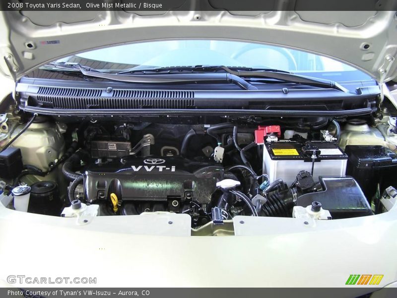 Olive Mist Metallic / Bisque 2008 Toyota Yaris Sedan