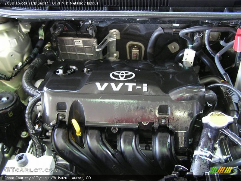 Olive Mist Metallic / Bisque 2008 Toyota Yaris Sedan