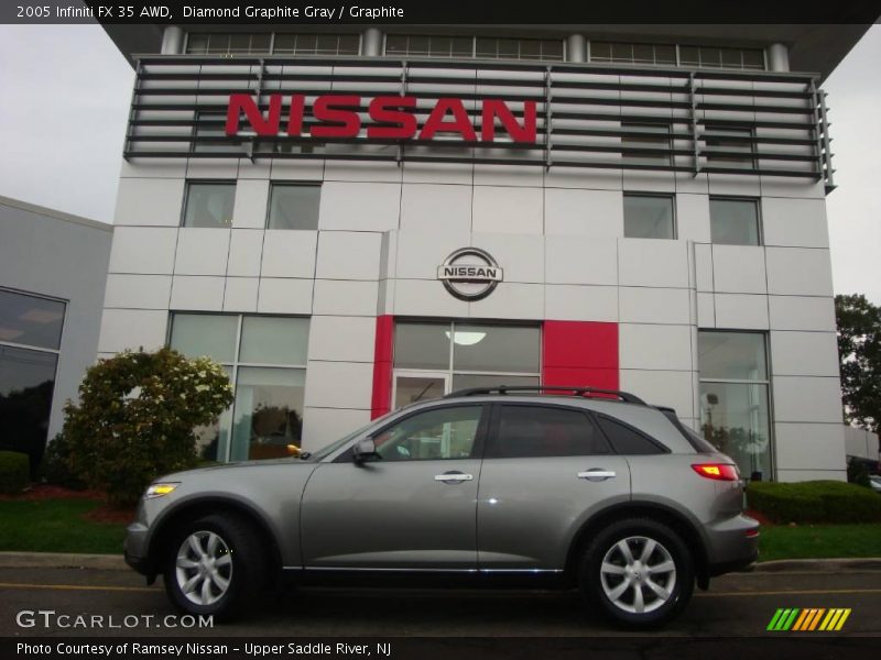 Diamond Graphite Gray / Graphite 2005 Infiniti FX 35 AWD