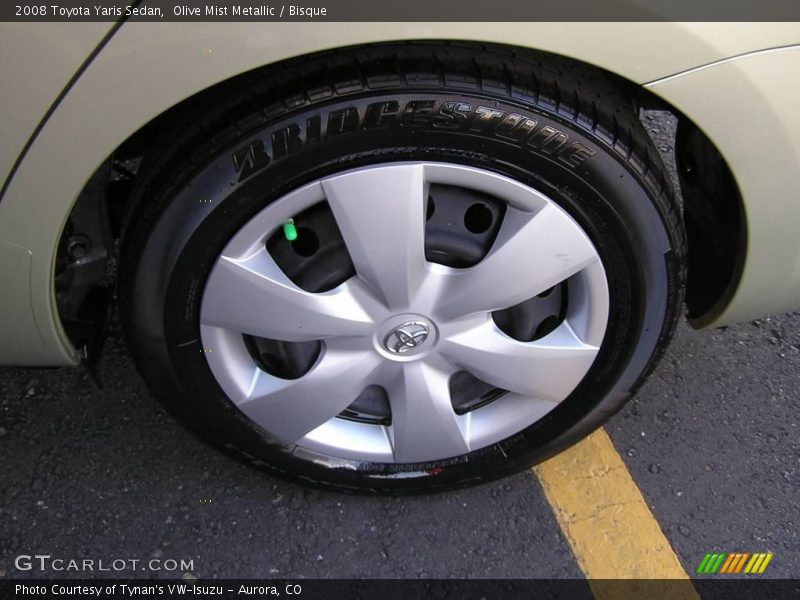 Olive Mist Metallic / Bisque 2008 Toyota Yaris Sedan
