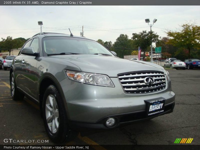 Diamond Graphite Gray / Graphite 2005 Infiniti FX 35 AWD