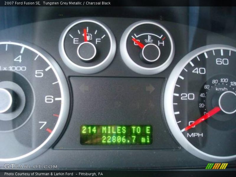 Tungsten Grey Metallic / Charcoal Black 2007 Ford Fusion SE