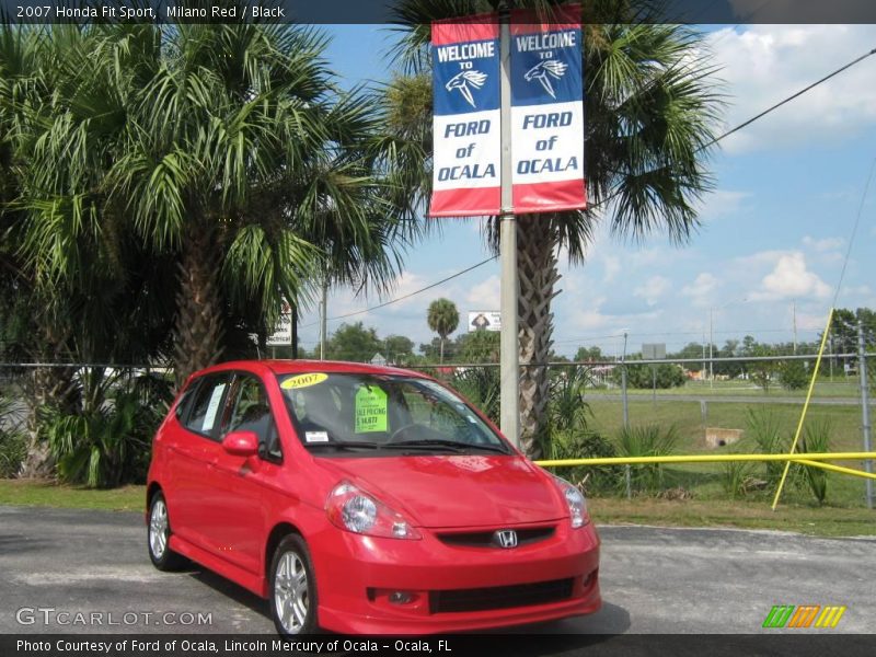 Milano Red / Black 2007 Honda Fit Sport