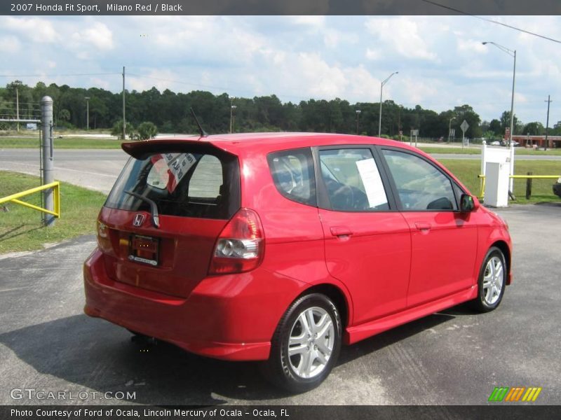 Milano Red / Black 2007 Honda Fit Sport