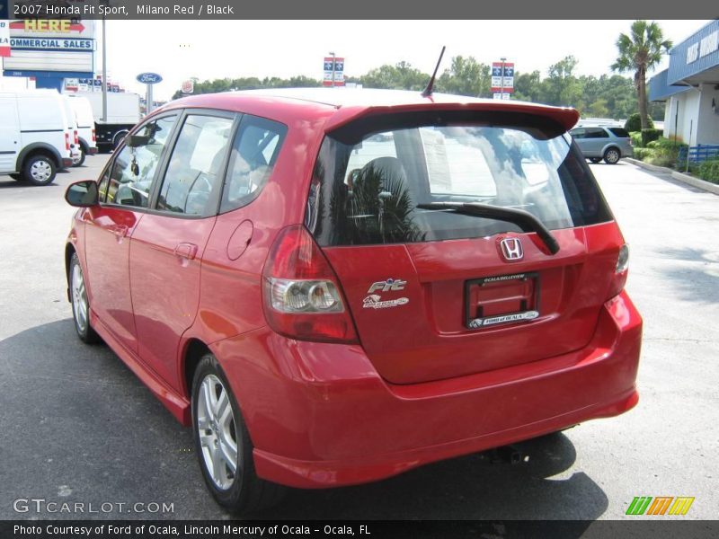 Milano Red / Black 2007 Honda Fit Sport