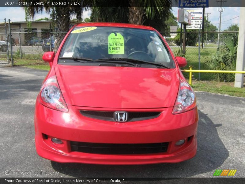 Milano Red / Black 2007 Honda Fit Sport