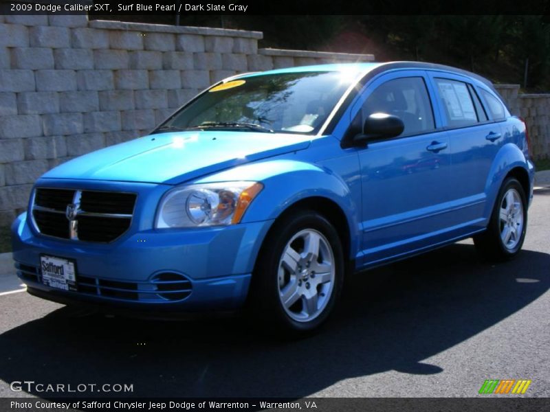 Surf Blue Pearl / Dark Slate Gray 2009 Dodge Caliber SXT