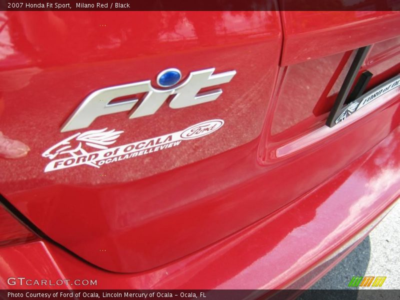 Milano Red / Black 2007 Honda Fit Sport