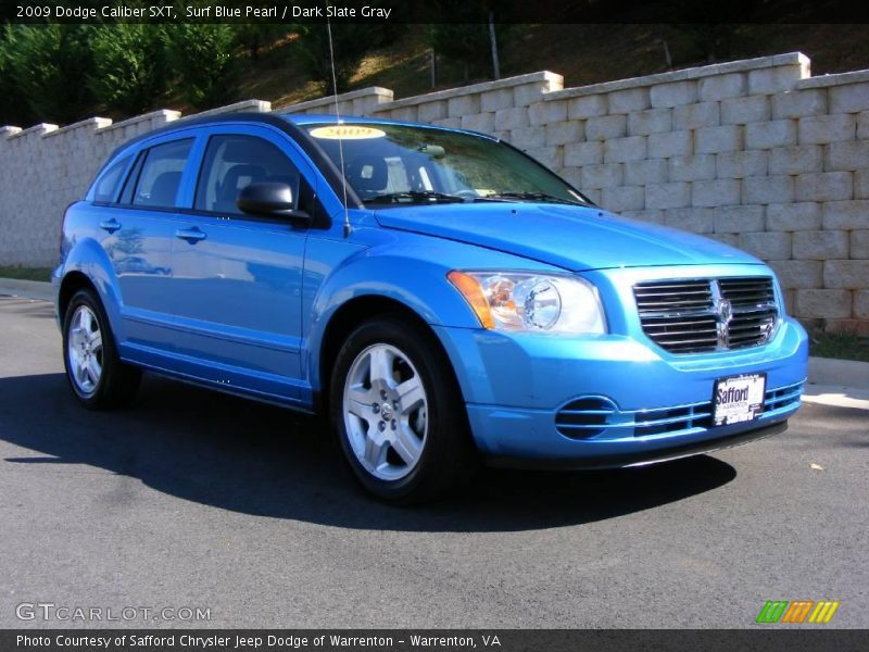 Surf Blue Pearl / Dark Slate Gray 2009 Dodge Caliber SXT