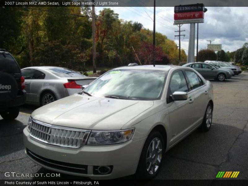 Light Sage Metallic / Light Stone 2007 Lincoln MKZ AWD Sedan