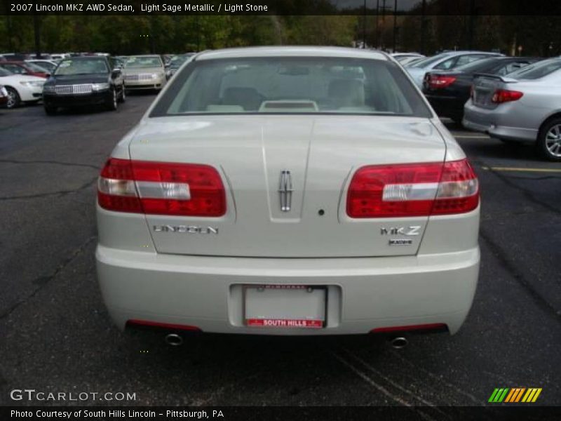 Light Sage Metallic / Light Stone 2007 Lincoln MKZ AWD Sedan