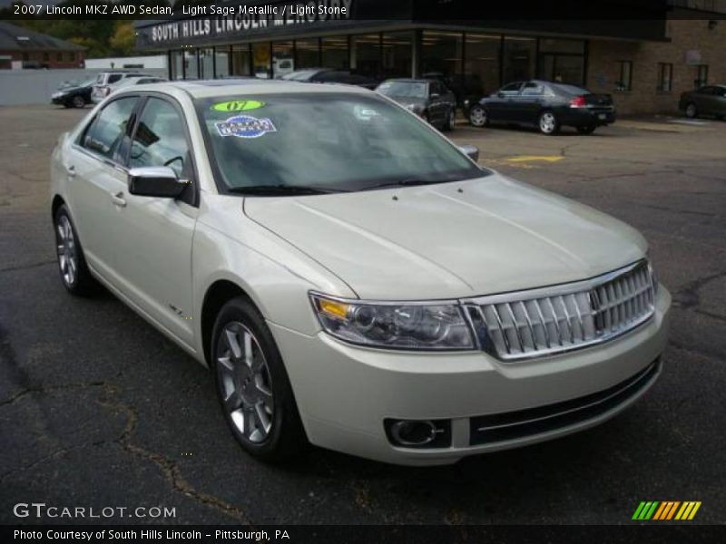 Light Sage Metallic / Light Stone 2007 Lincoln MKZ AWD Sedan