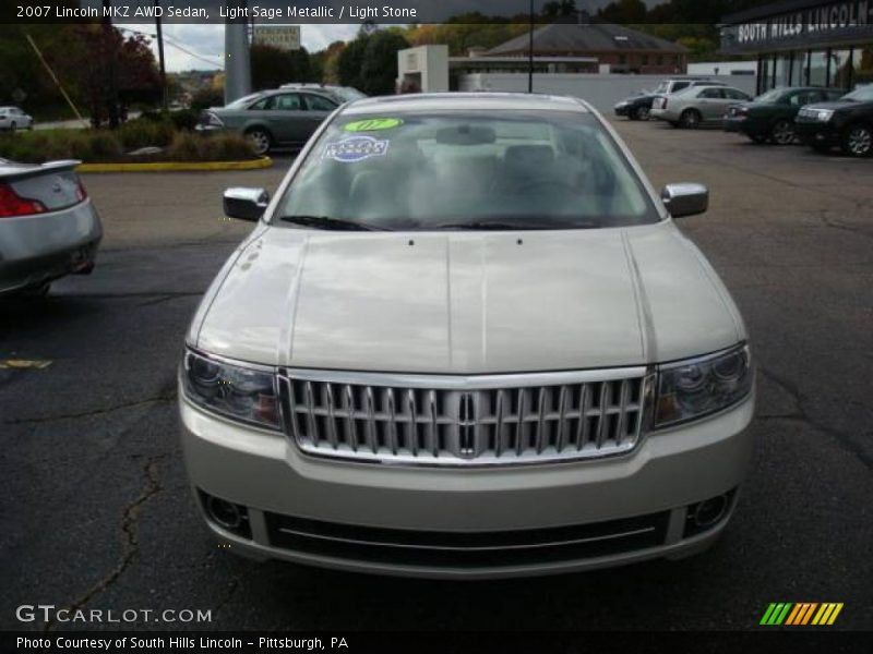 Light Sage Metallic / Light Stone 2007 Lincoln MKZ AWD Sedan
