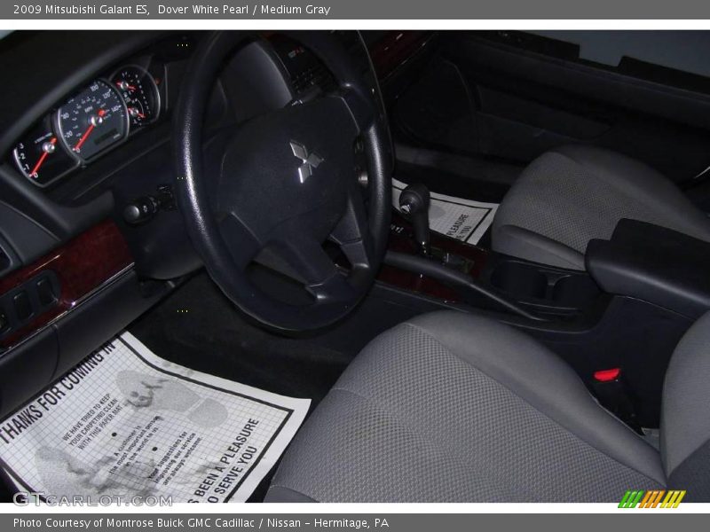 Dover White Pearl / Medium Gray 2009 Mitsubishi Galant ES
