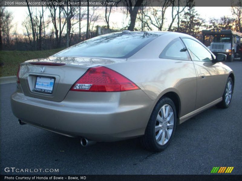 Desert Mist Metallic / Ivory 2006 Honda Accord EX V6 Coupe