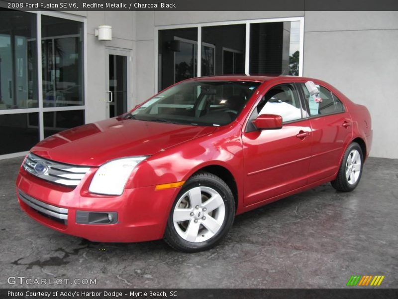 Redfire Metallic / Charcoal Black 2008 Ford Fusion SE V6