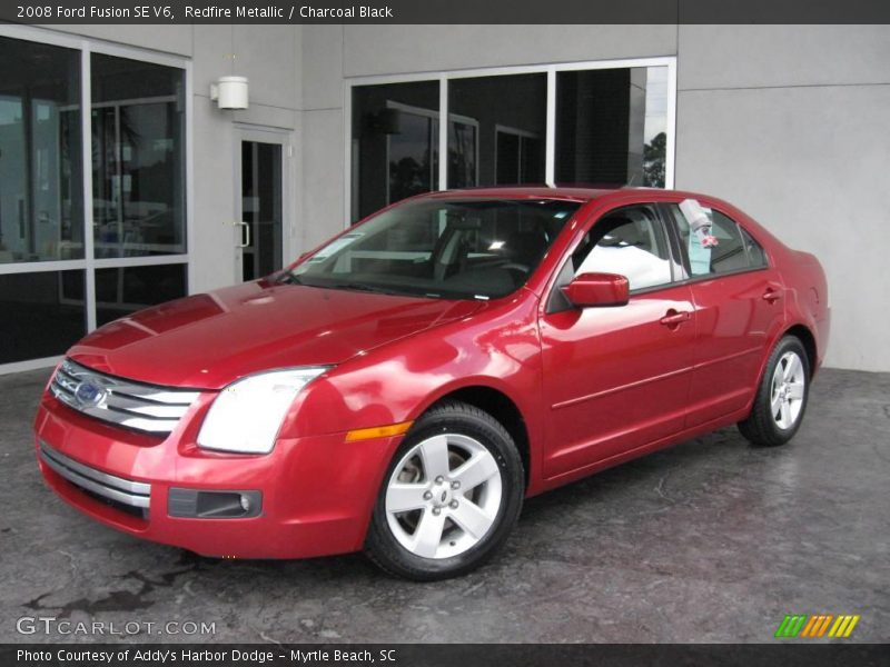 Redfire Metallic / Charcoal Black 2008 Ford Fusion SE V6