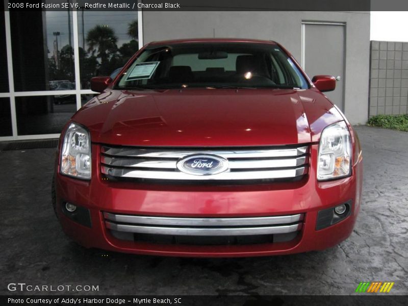 Redfire Metallic / Charcoal Black 2008 Ford Fusion SE V6