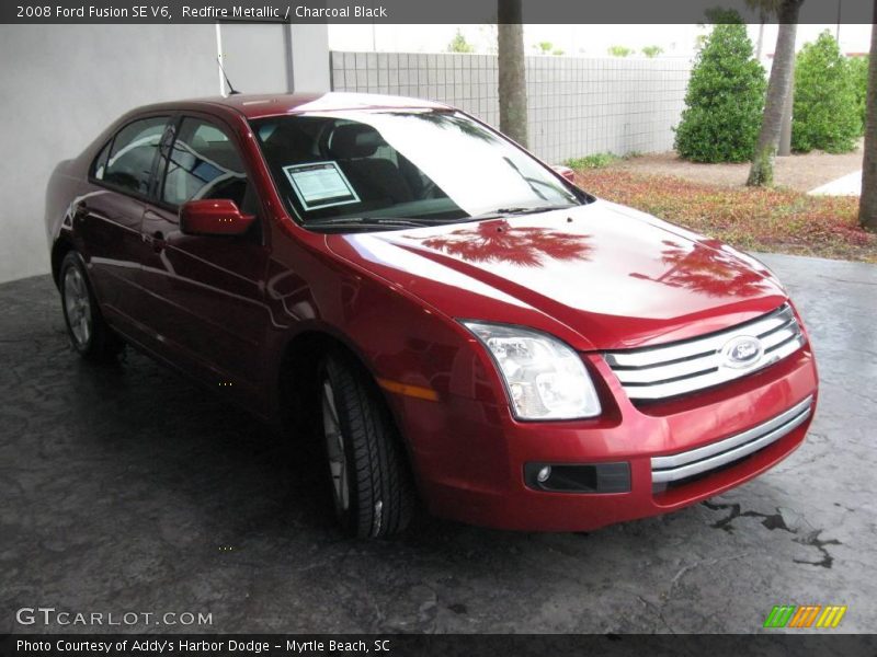 Redfire Metallic / Charcoal Black 2008 Ford Fusion SE V6