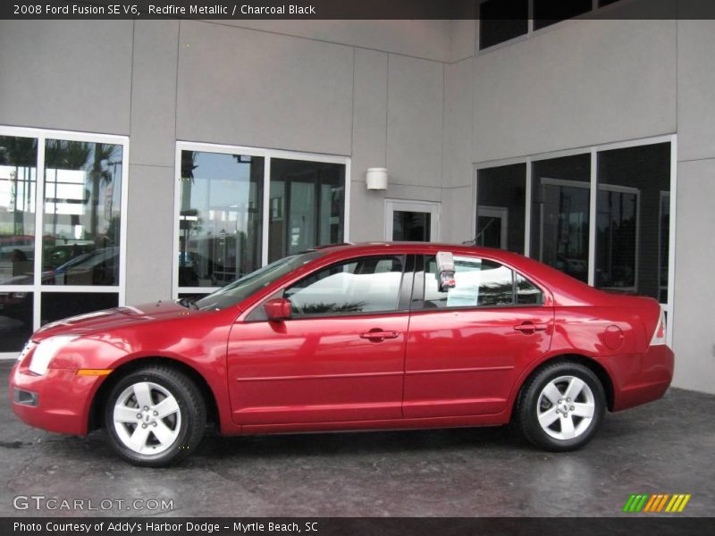 Redfire Metallic / Charcoal Black 2008 Ford Fusion SE V6