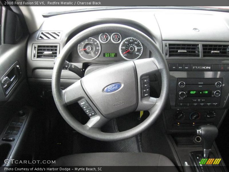 Redfire Metallic / Charcoal Black 2008 Ford Fusion SE V6