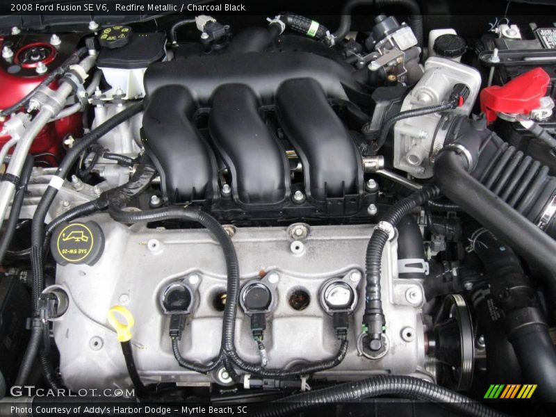 Redfire Metallic / Charcoal Black 2008 Ford Fusion SE V6