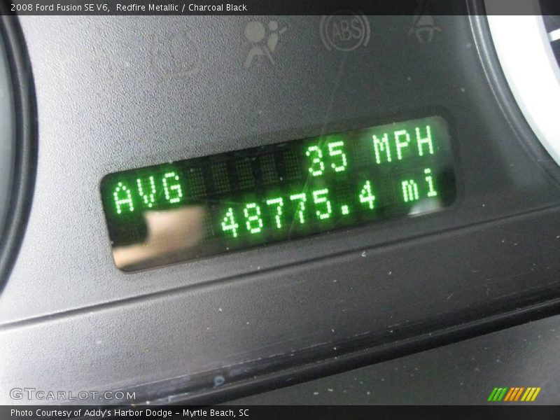 Redfire Metallic / Charcoal Black 2008 Ford Fusion SE V6