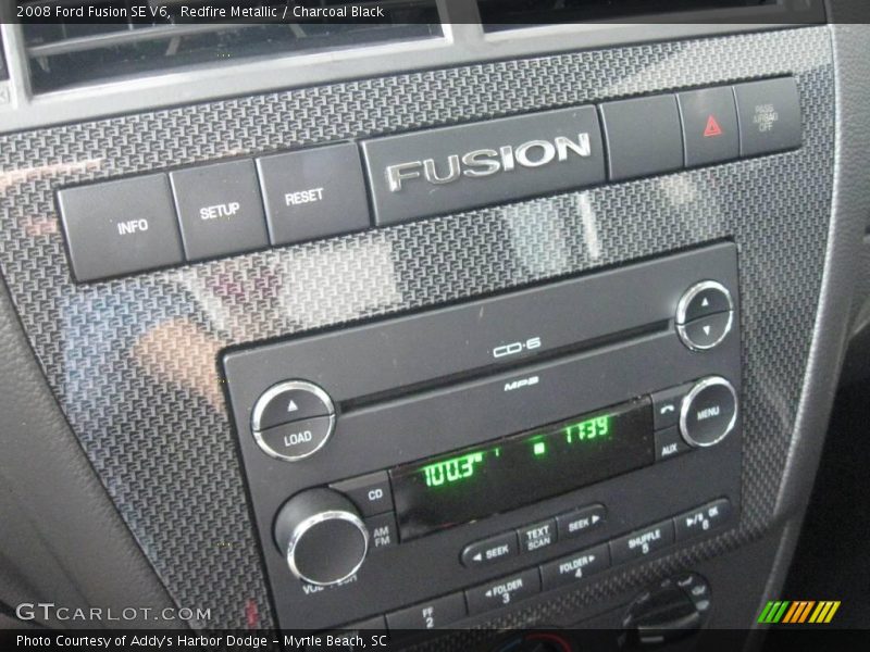 Redfire Metallic / Charcoal Black 2008 Ford Fusion SE V6