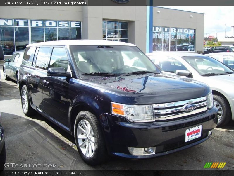 Black / Medium Light Stone 2009 Ford Flex SEL
