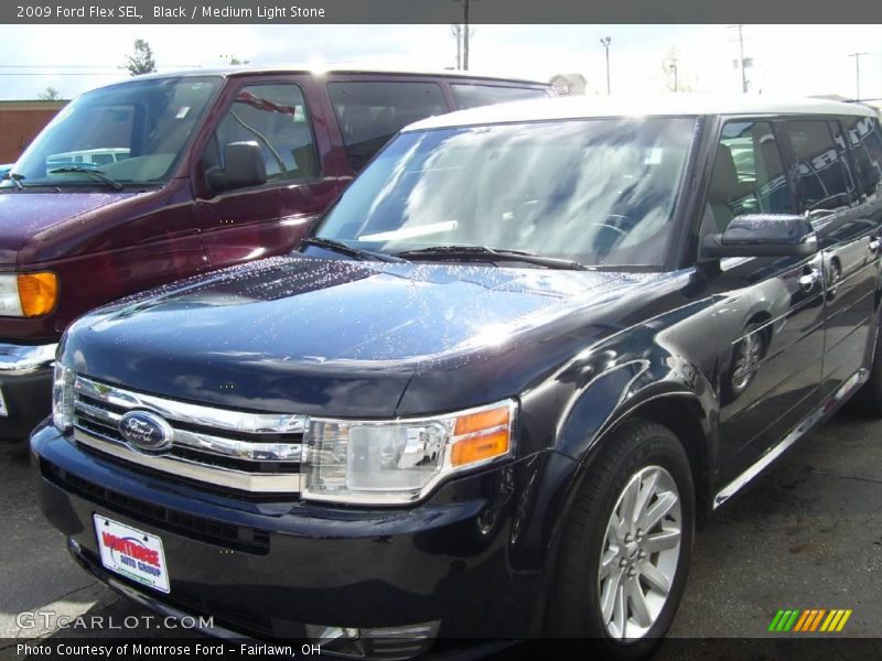 Black / Medium Light Stone 2009 Ford Flex SEL