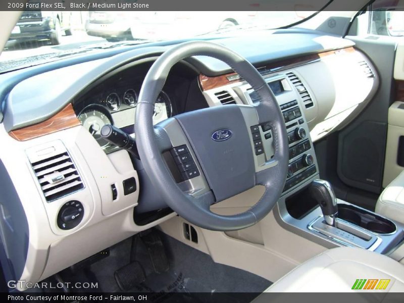 Black / Medium Light Stone 2009 Ford Flex SEL