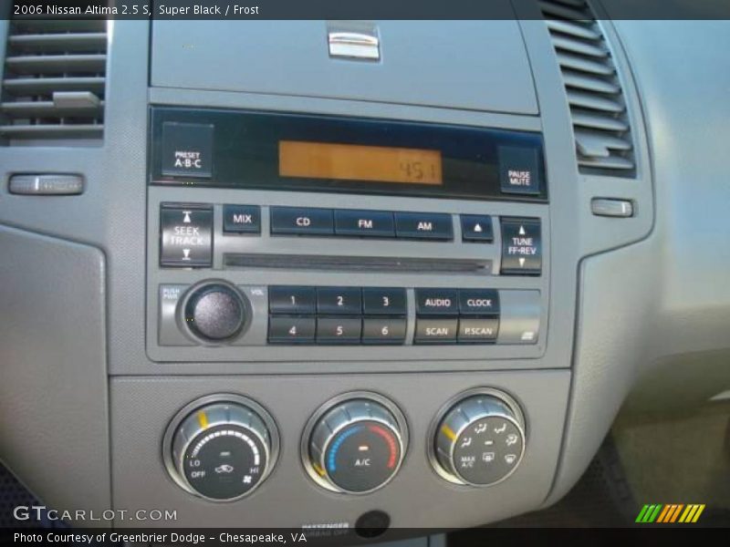 Super Black / Frost 2006 Nissan Altima 2.5 S
