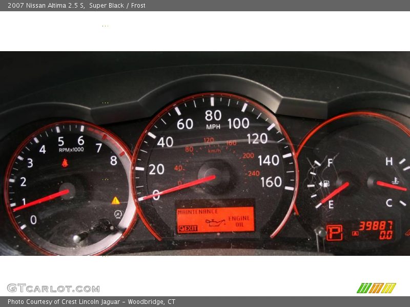 Super Black / Frost 2007 Nissan Altima 2.5 S