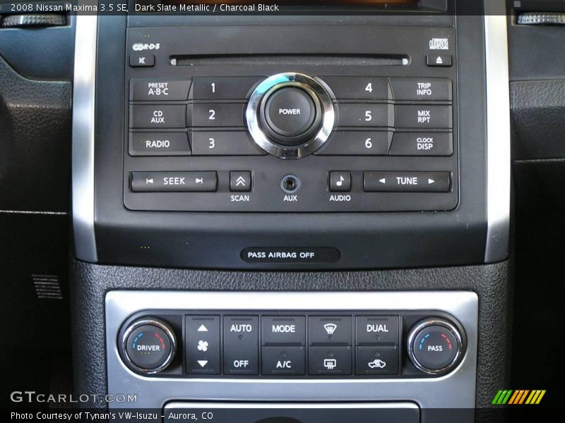 Dark Slate Metallic / Charcoal Black 2008 Nissan Maxima 3.5 SE