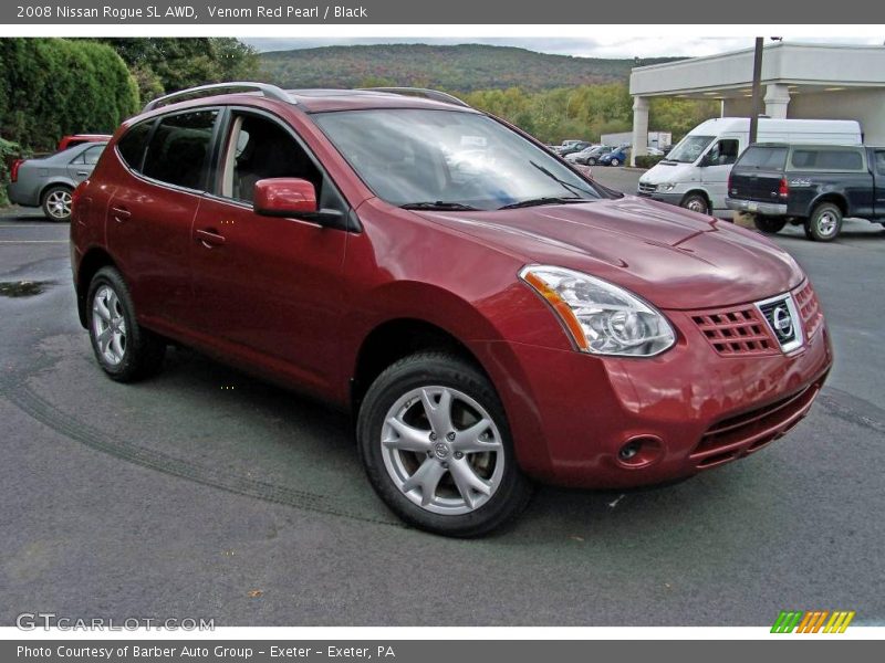 Venom Red Pearl / Black 2008 Nissan Rogue SL AWD