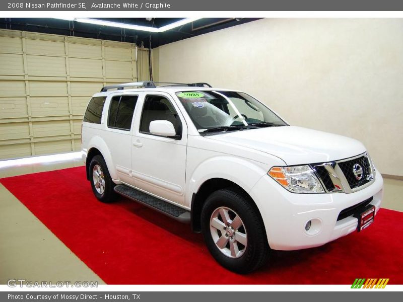 Avalanche White / Graphite 2008 Nissan Pathfinder SE