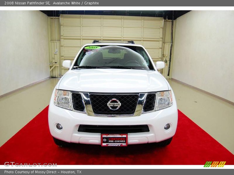 Avalanche White / Graphite 2008 Nissan Pathfinder SE