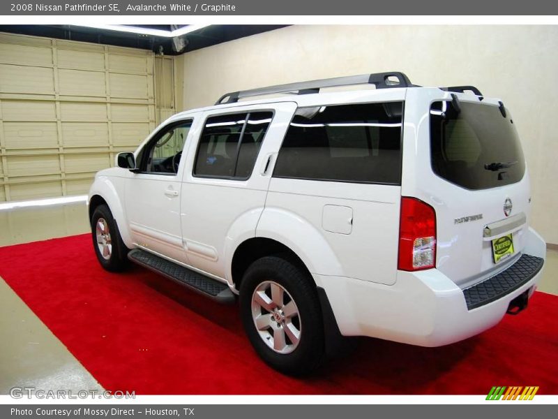 Avalanche White / Graphite 2008 Nissan Pathfinder SE