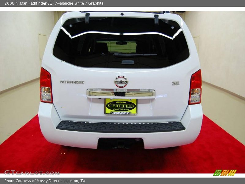 Avalanche White / Graphite 2008 Nissan Pathfinder SE