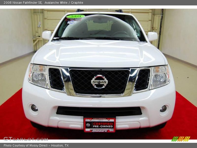 Avalanche White / Graphite 2008 Nissan Pathfinder SE