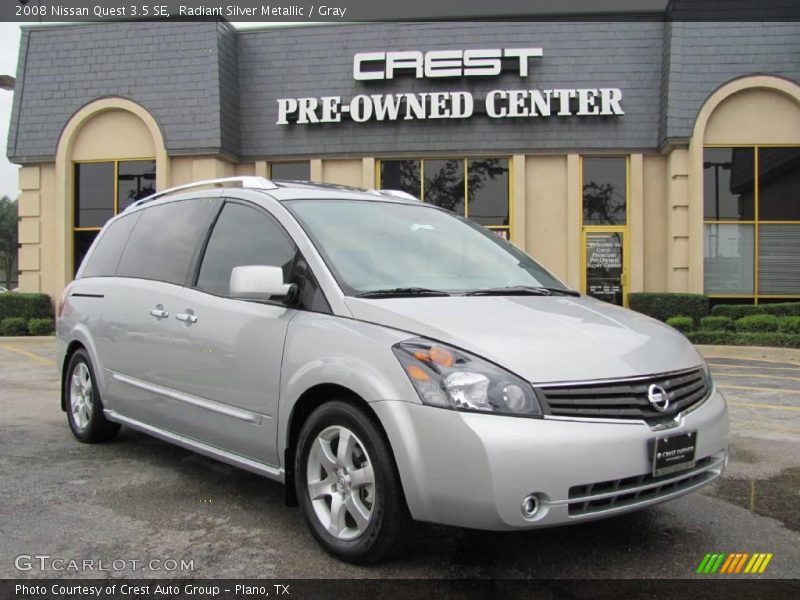 Radiant Silver Metallic / Gray 2008 Nissan Quest 3.5 SE