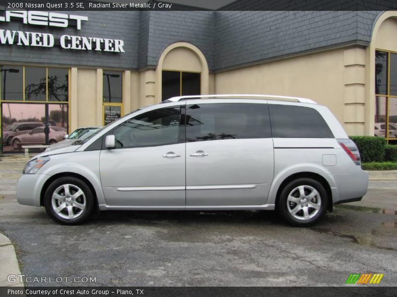 Radiant Silver Metallic / Gray 2008 Nissan Quest 3.5 SE