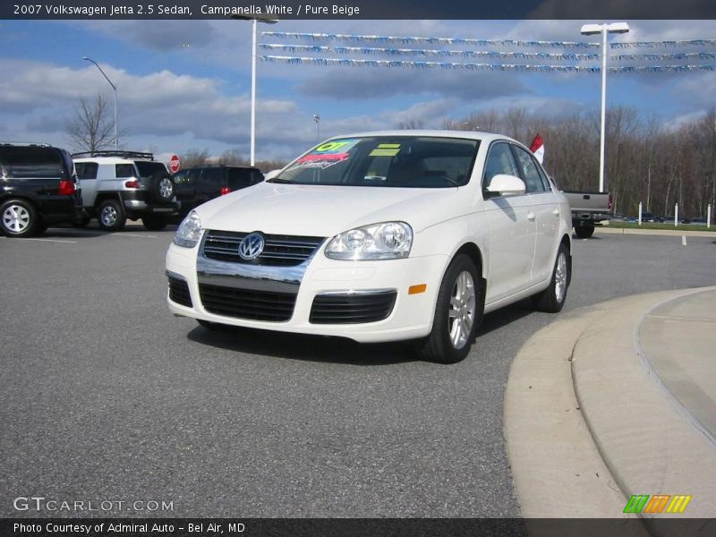 Campanella White / Pure Beige 2007 Volkswagen Jetta 2.5 Sedan