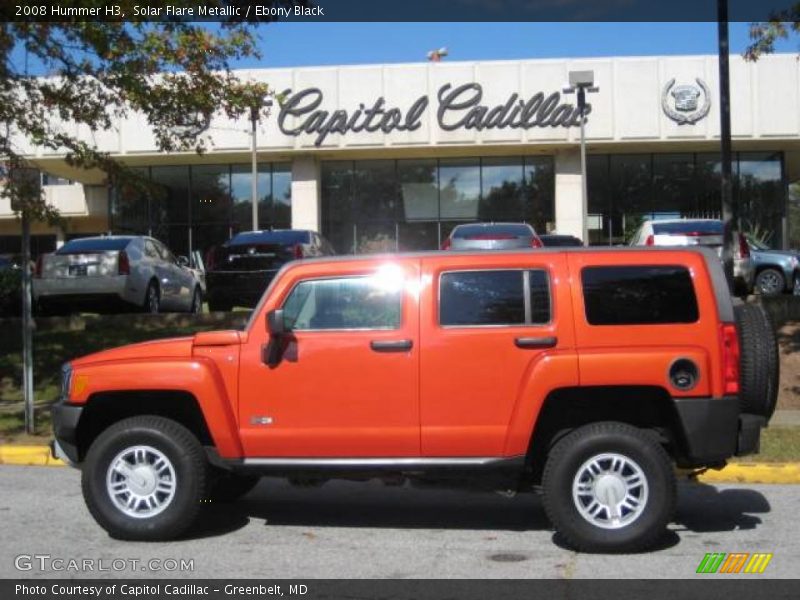 Solar Flare Metallic / Ebony Black 2008 Hummer H3