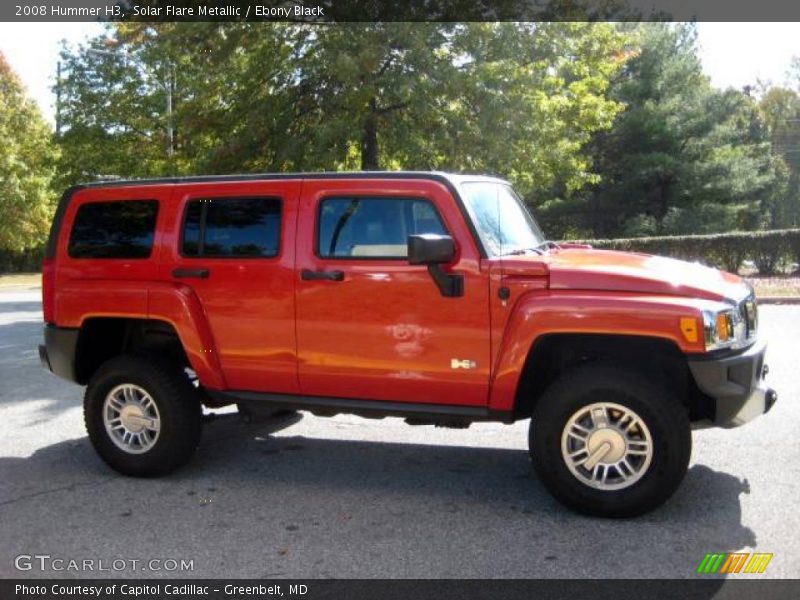 Solar Flare Metallic / Ebony Black 2008 Hummer H3
