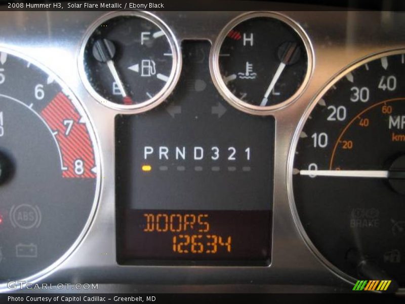 Solar Flare Metallic / Ebony Black 2008 Hummer H3
