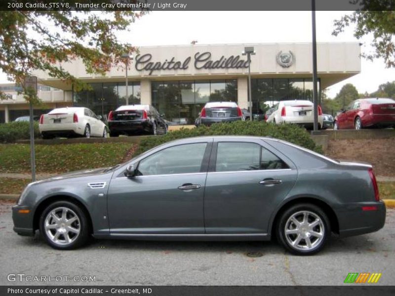 Thunder Gray ChromaFlair / Light Gray 2008 Cadillac STS V8